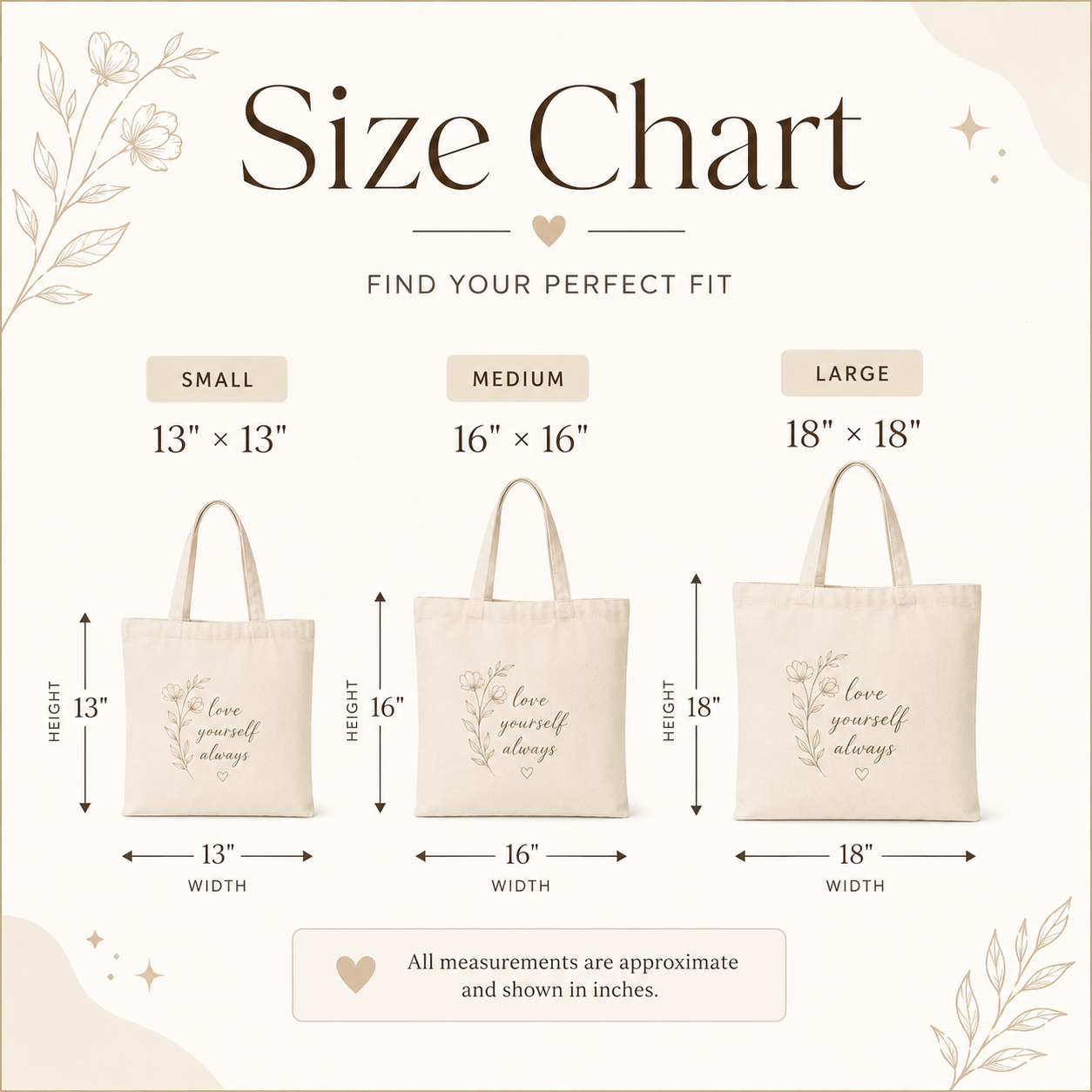 Self-Care Inspirational Tote Bag – I Choose to Care for Myself