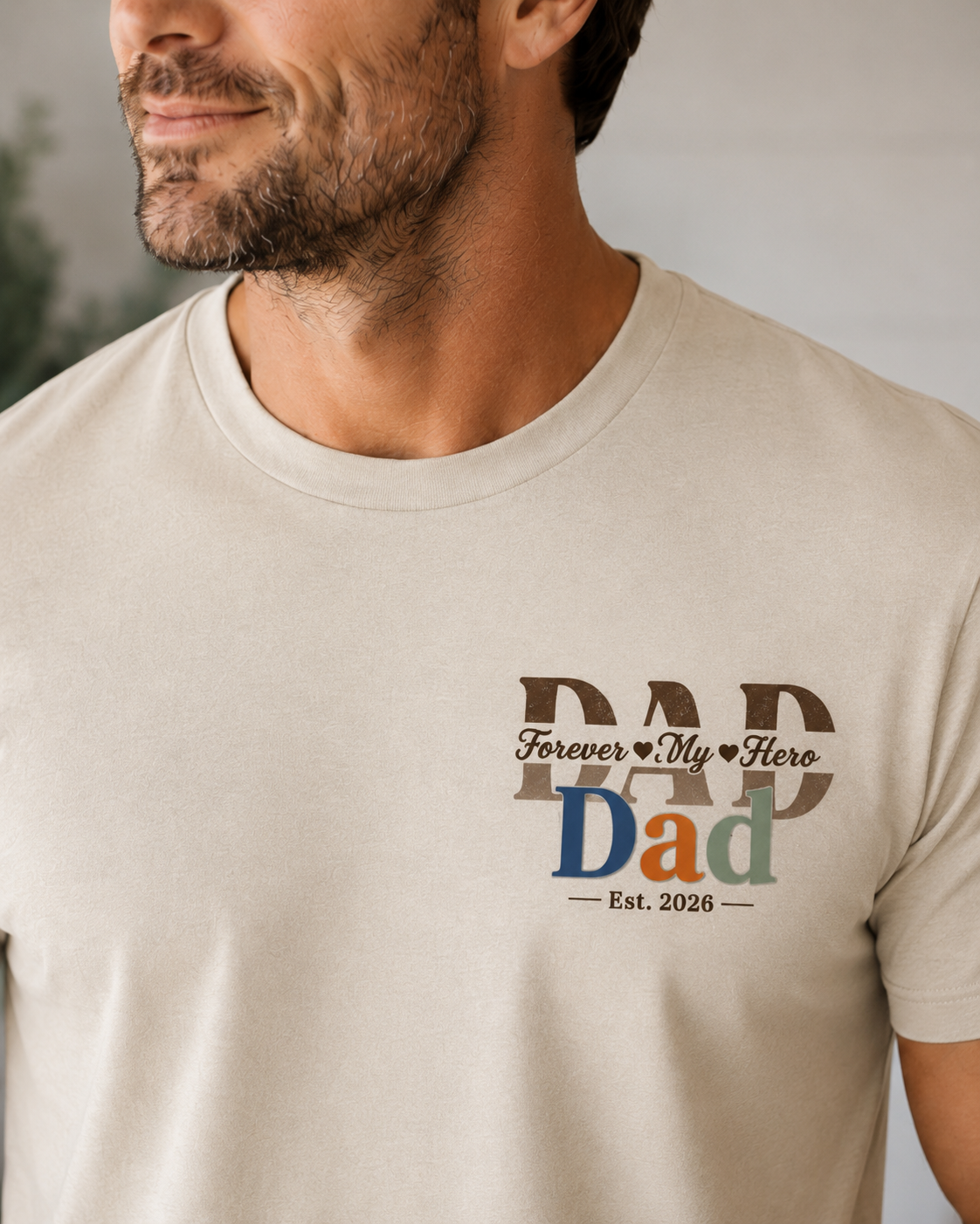 Dad Shirt, Dad Est 2026 Shirt, Forever My Hero Dad Tee, Father’s Day Gift, New Dad Gift, Dad Birthday Shirt, Matching Family Dad Shirt