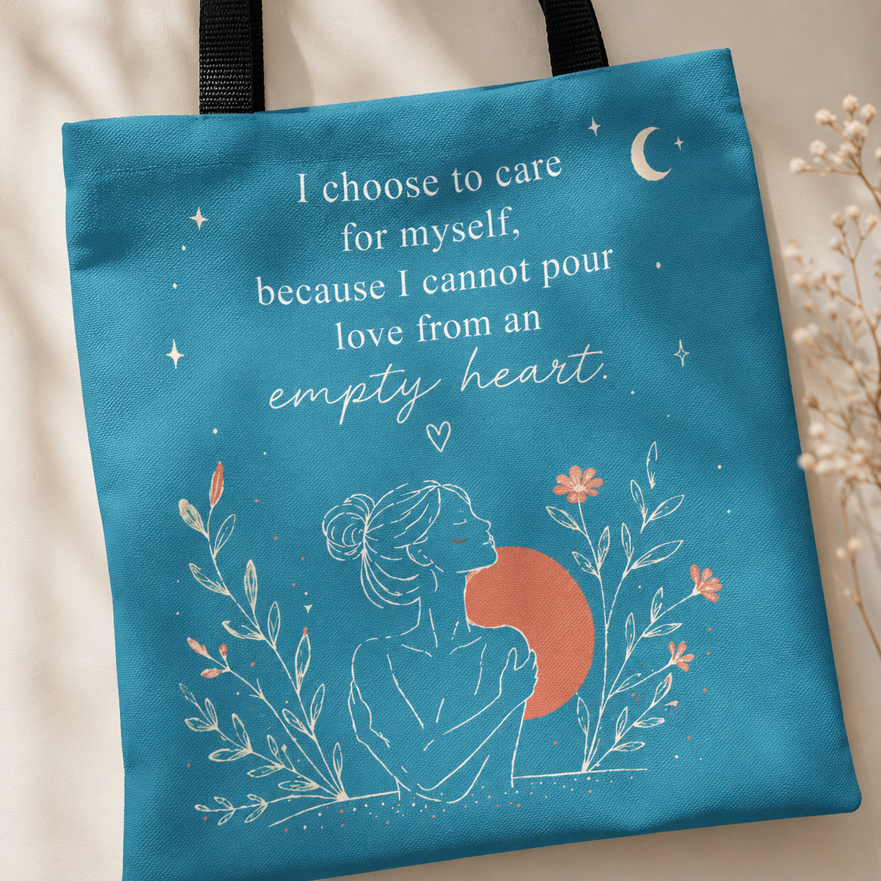 Self-Care Inspirational Tote Bag – I Choose to Care for Myself